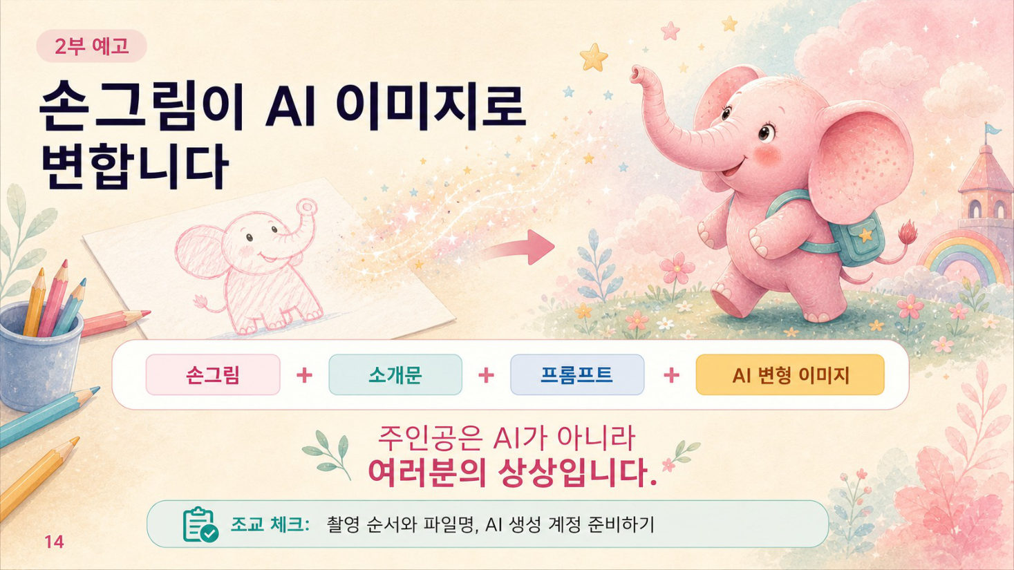 1부 · 나의 분홍 코끼리와 첫 만남, 슬라이드 14/14