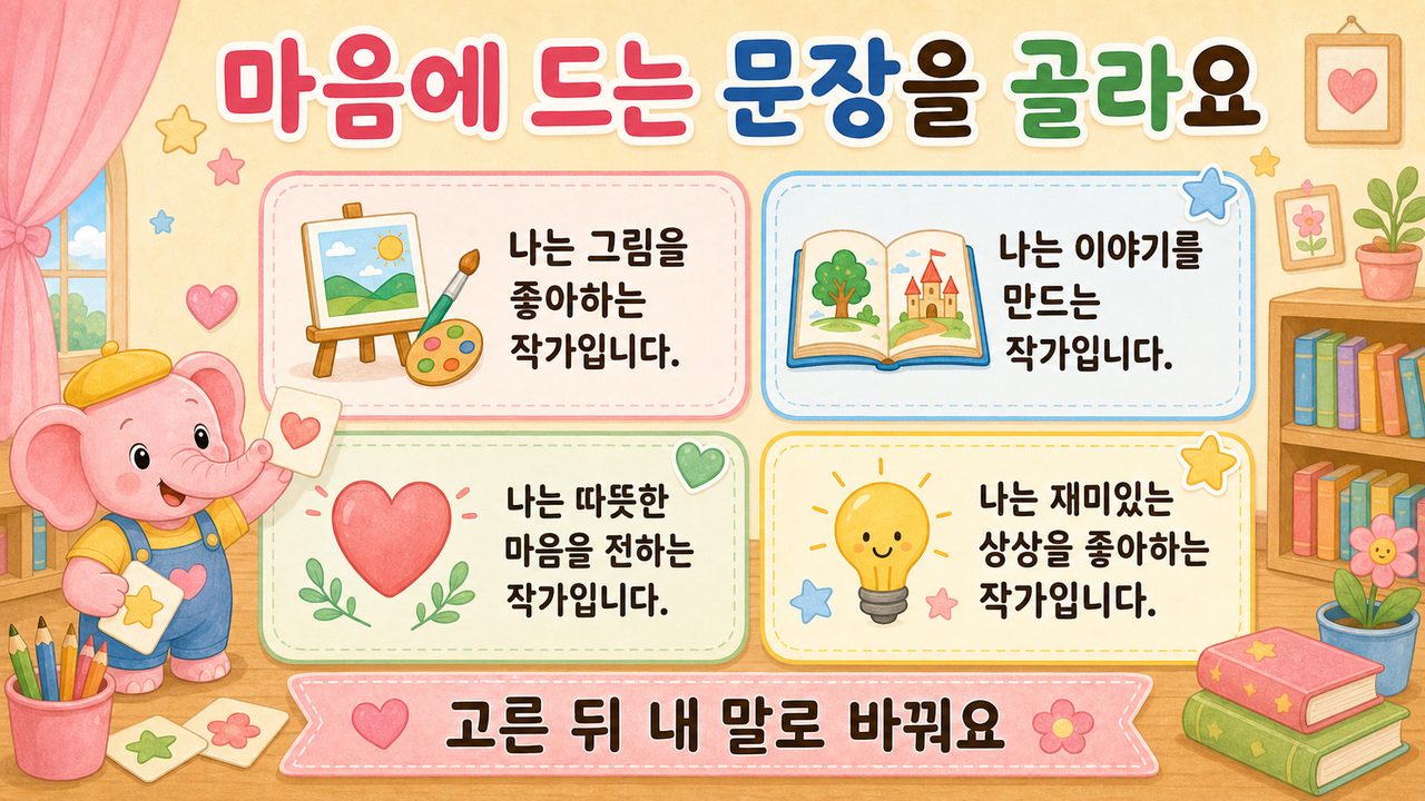 작가의 말과 프로필 만들기, 슬라이드 8/21